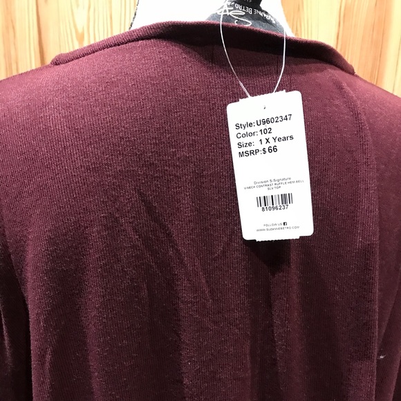 NWT Burgundy Tunic - Picture 6 of 7
